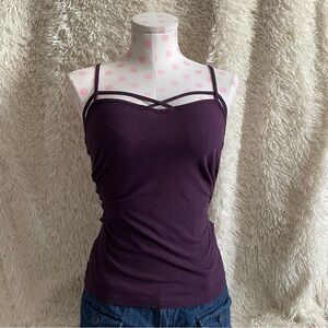 Purple Strappy Tank Top